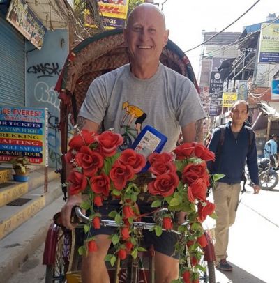 Roger Hill Cycling on the  tour with redspokes